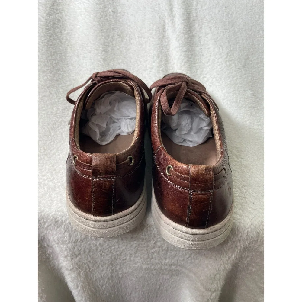 Dansko Mens Vaughn Brown Leather Lace Up Sneaker Casual Comfort Shoe EU 44 US 11